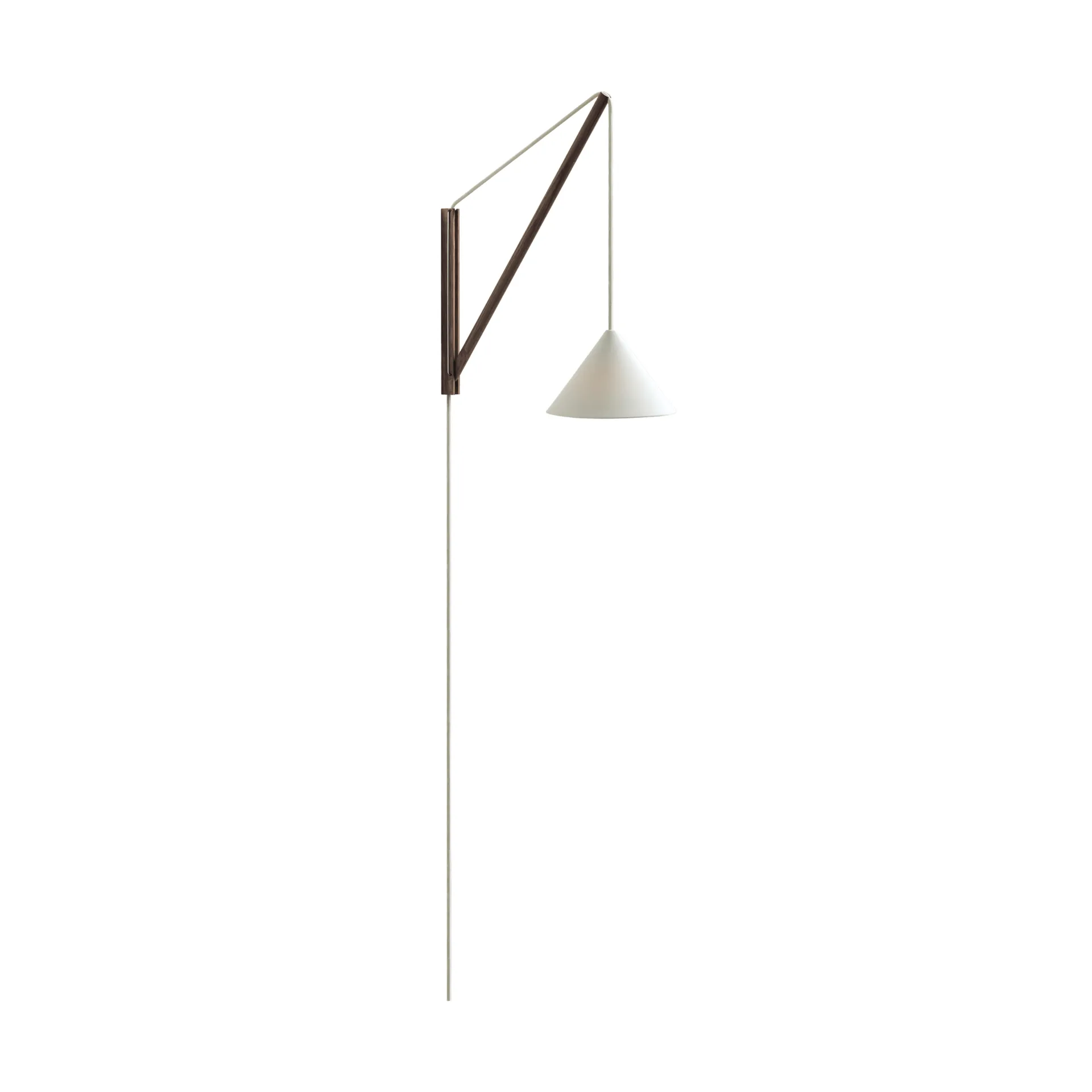 Suspended wall lamp, Smoked oak-white MOEBE