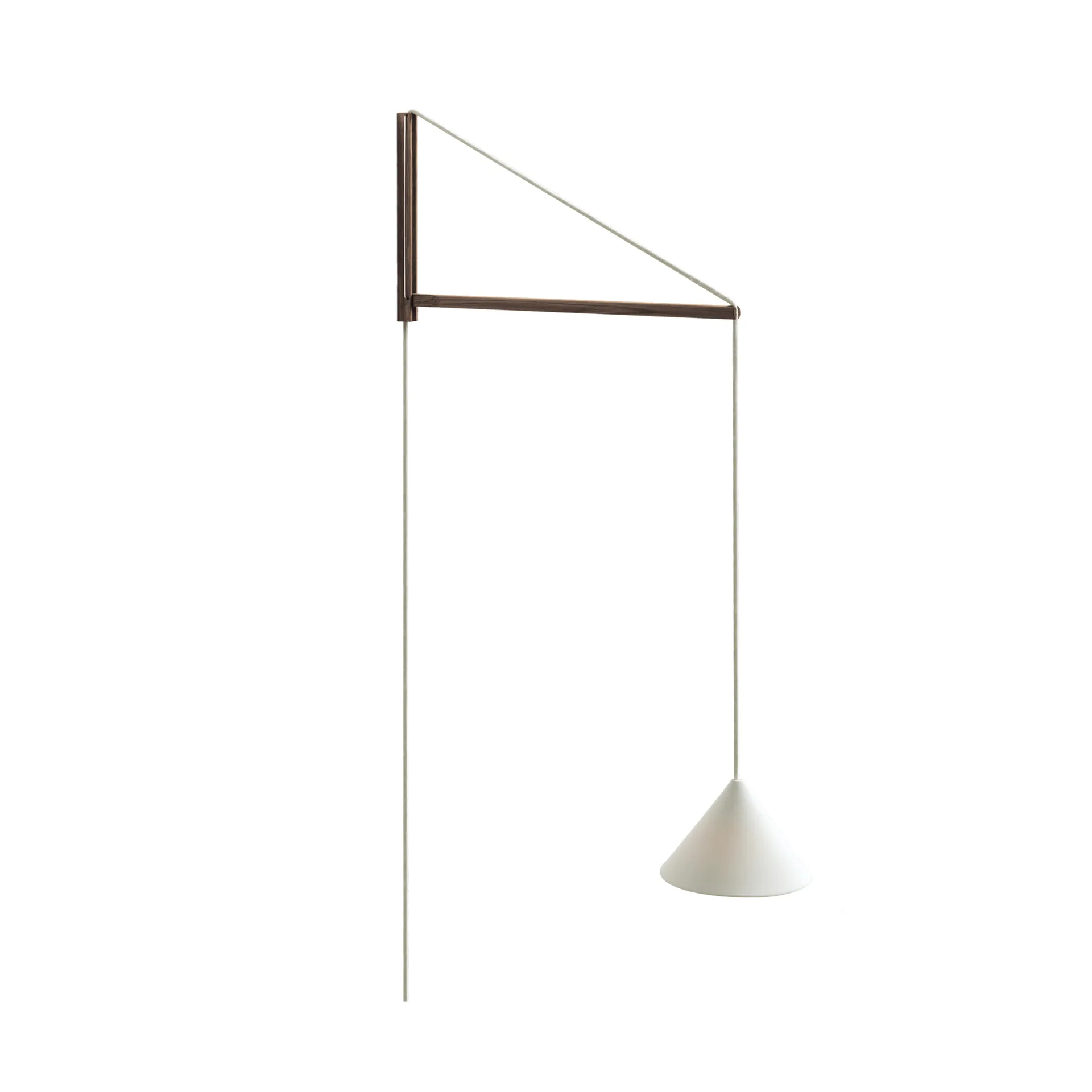 Suspended wall lamp, Smoked oak-white MOEBE
