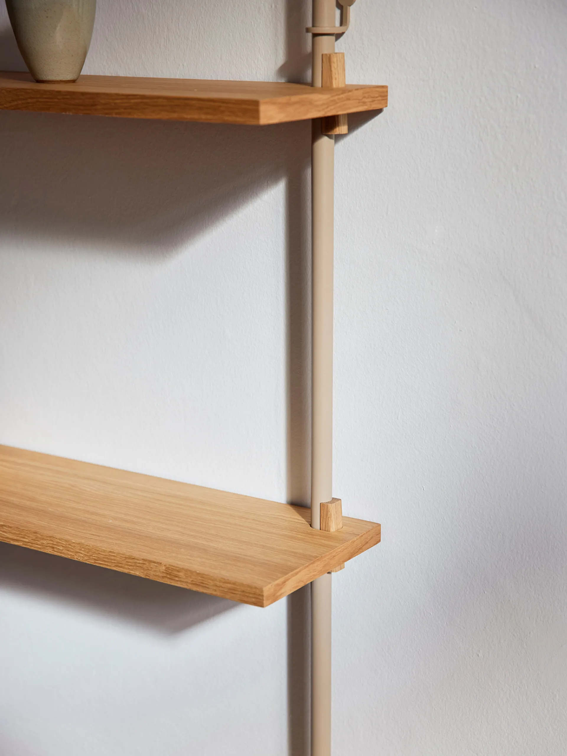 Wall Shelving wall shelf, Oak-warm grey, 92x65x17.5 cm, WS.65.1 MOEBE