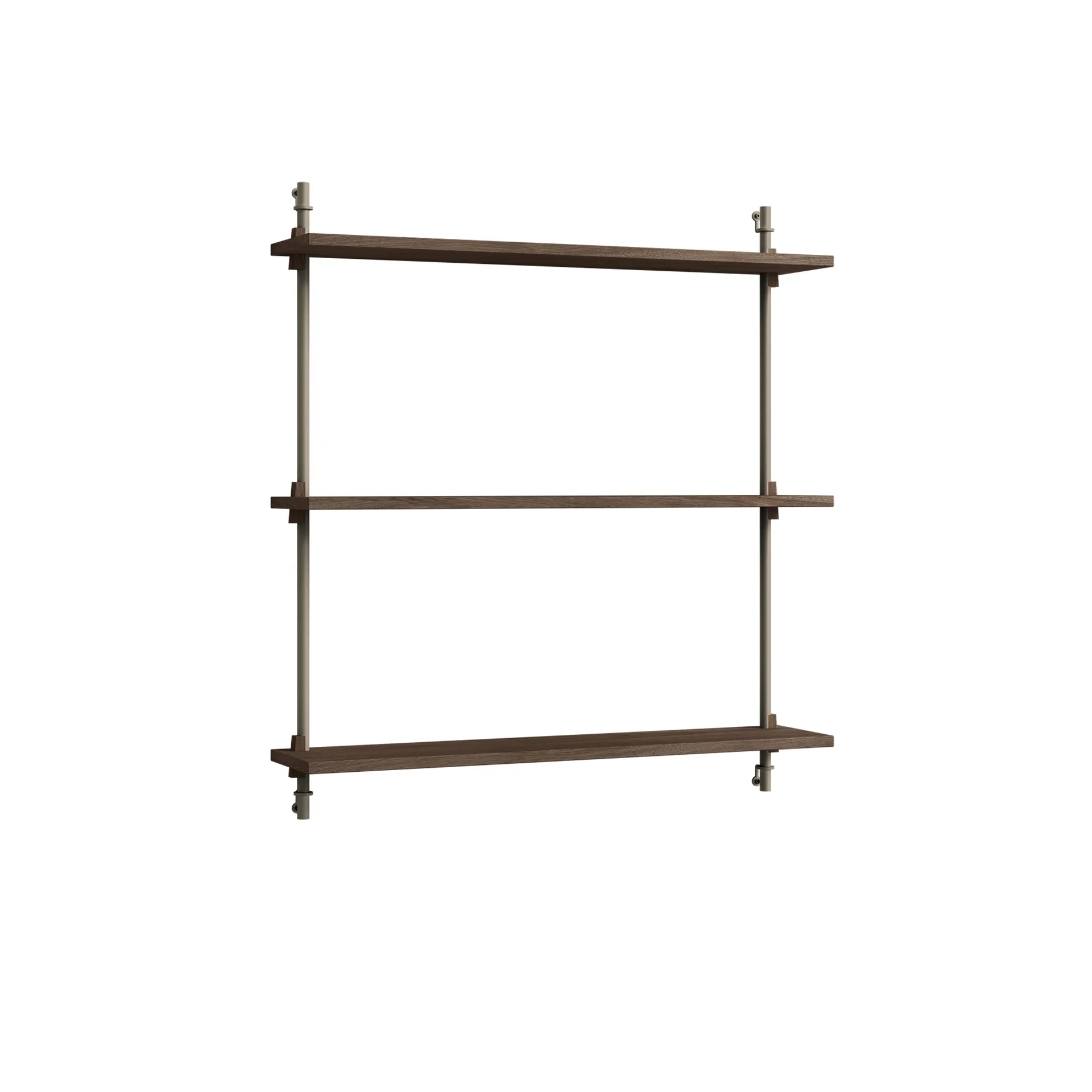 Wall Shelving wall shelf, Smoked oak-warm grey, 92x85x17.5 cm, WS.85.1 MOEBE
