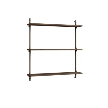 Wall Shelving wall shelf - Smoked oak-warm grey, 92x85x17.5 cm, WS.85.1 - MOEBE