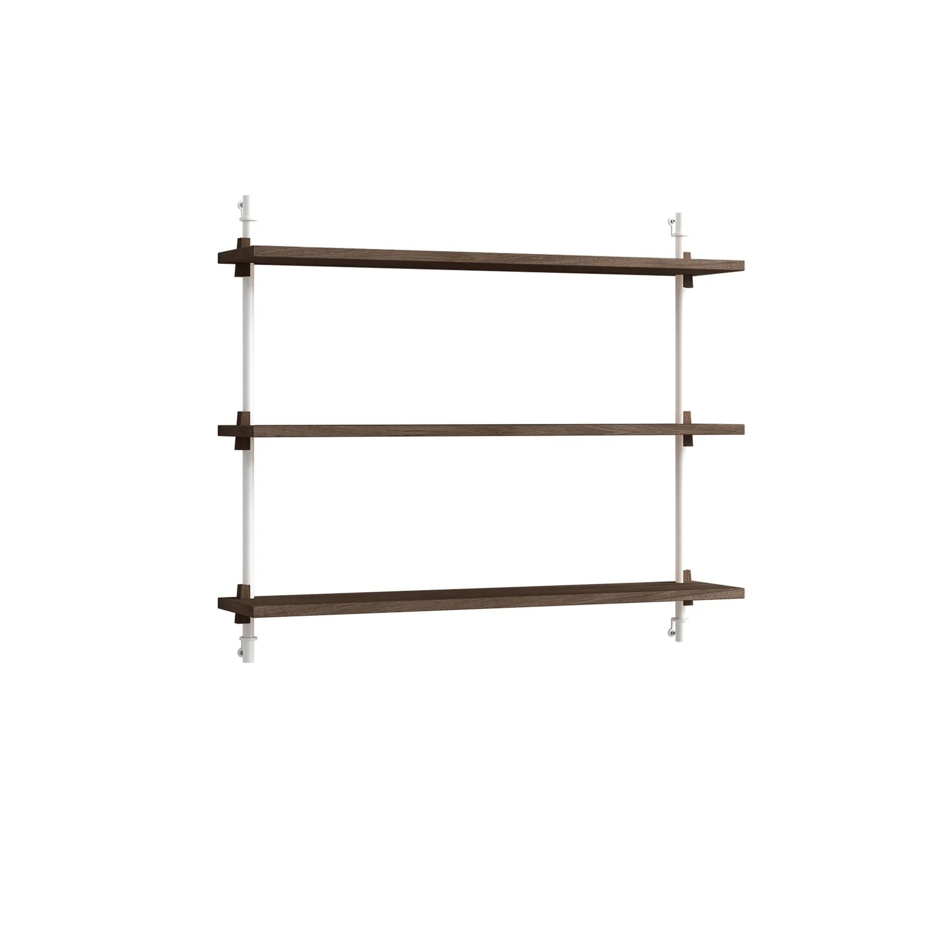 Wall Shelving wall shelf, Smoked oak-white, 92x65x17.5 cm, WS.65.1 MOEBE