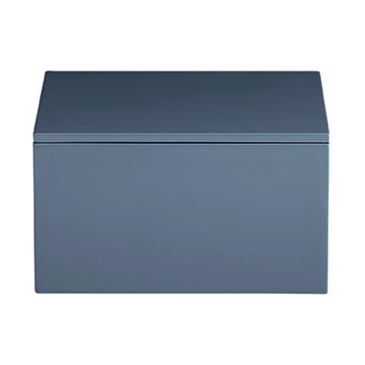 Lux lacquered storage box 19x19x10.5 cm - Blue indigo - Mojoo