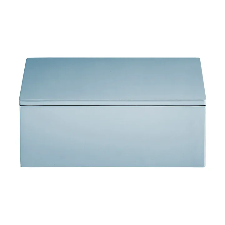 Lux lacquered storage box 19x19x7 cm - Powder blue - Mojoo