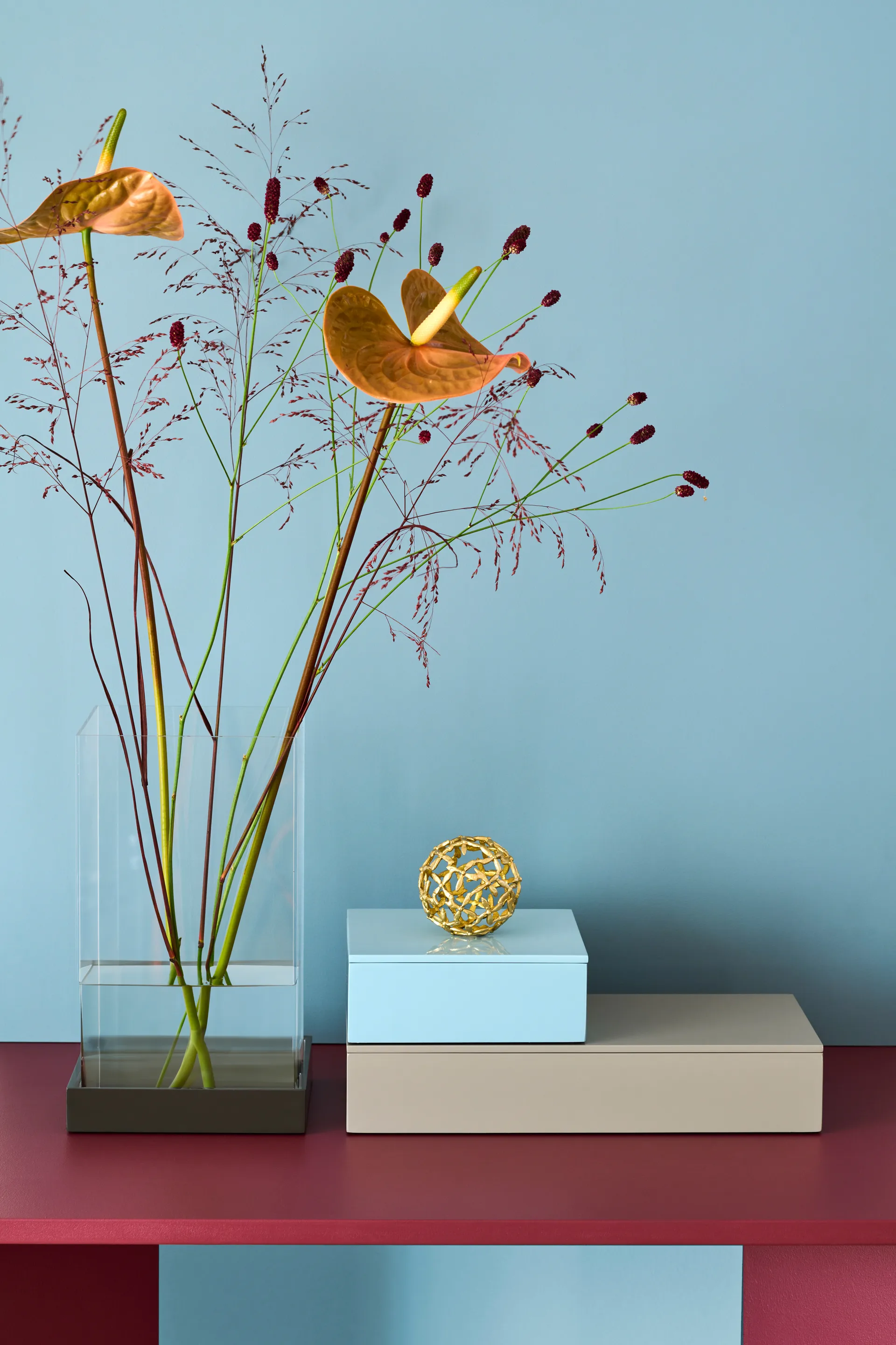 Lux lacquered storage box 38x19x7 cm, Fawn Mojoo