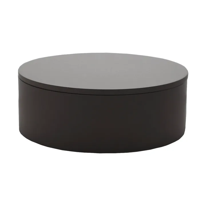 Matte lacquered storage box Ø20x7 cm - Black - Mojoo