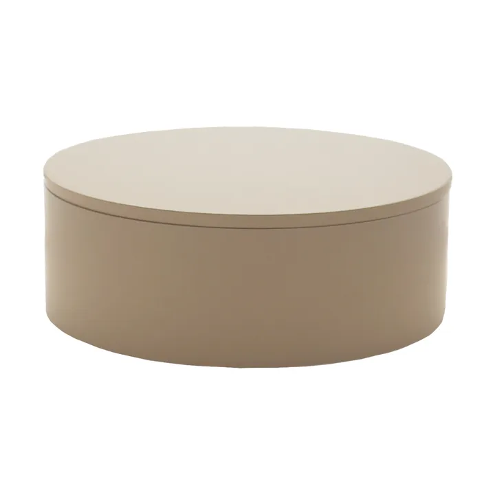 Matte lacquered storage box Ø20x7 cm - Fawn - Mojoo