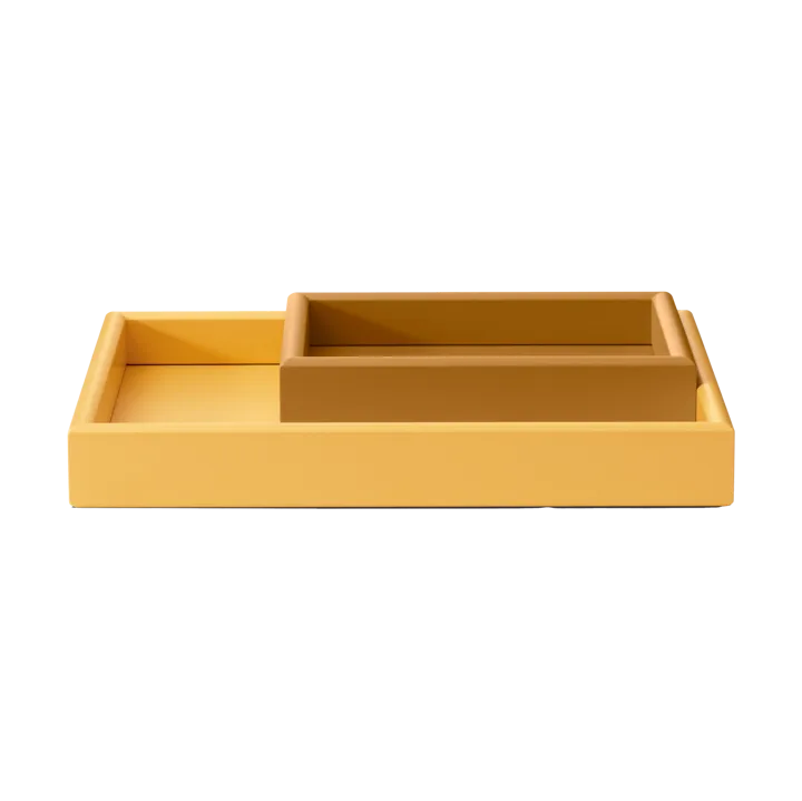 Arrange tray set 2 parts - Amber-acacia - Montana