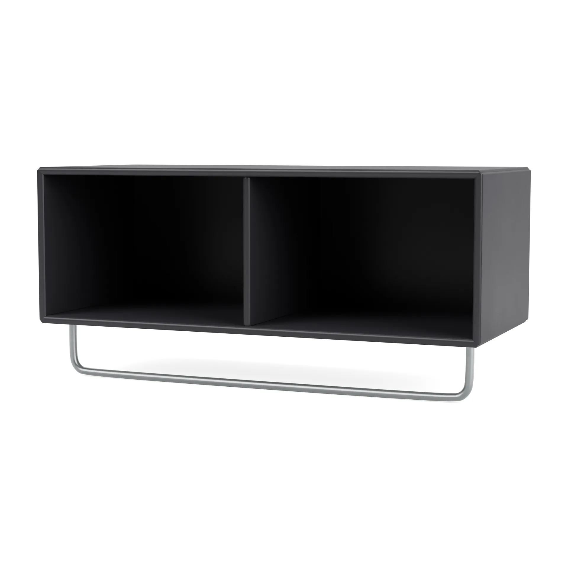 COAT hat shelf with clothes rails, Anthracite Montana