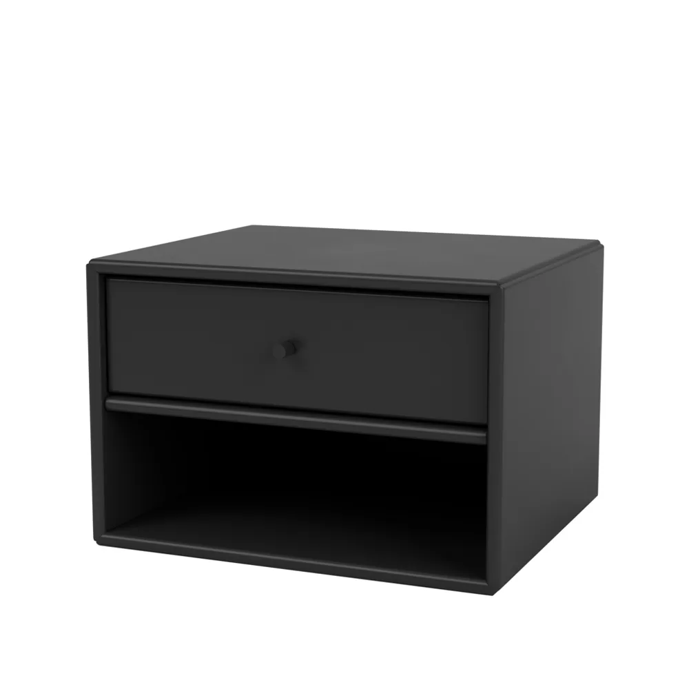 Dash bedside table, Black 05, incl. suspension cm Montana