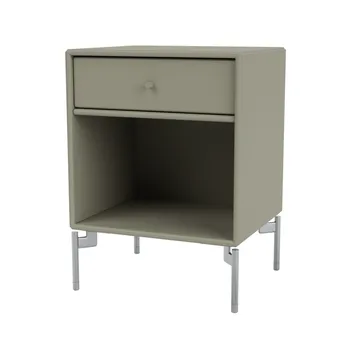 Dream bedside table - Fennel 144, chrome legs - Montana