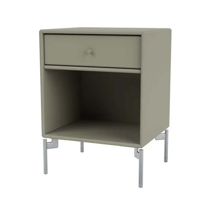 Dream bedside table - Fennel 144, chrome legs - Montana