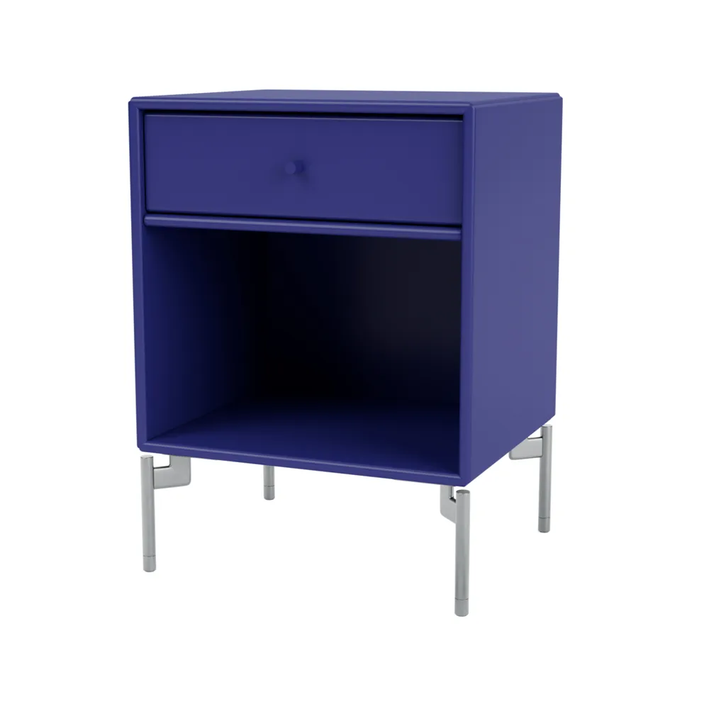 Dream bedside table, Monarch 135, chrome legs Montana