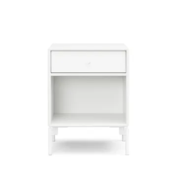 Dream bedside table - New white 101 drawer - snow legs - Montana
