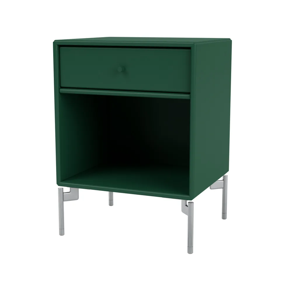 Dream bedside table, Pine 136, chrome legs Montana