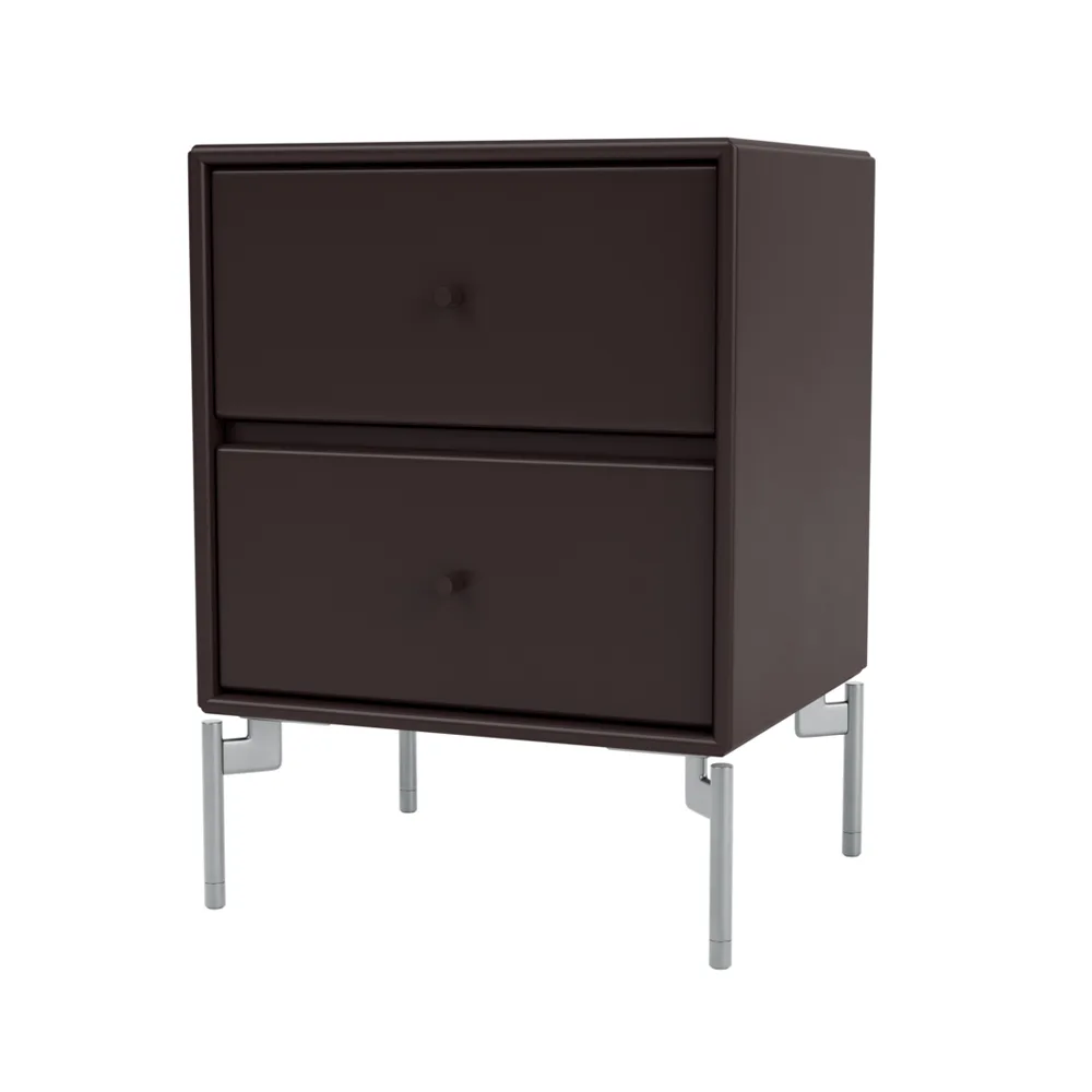 Drift bedside table, Balsamic 160, chrome legs cm Montana