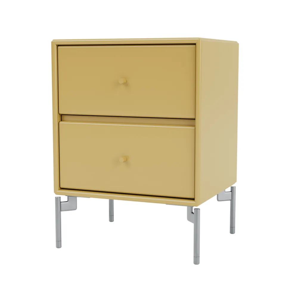 Drift bedside table, Cumin 157, chrome legs cm Montana