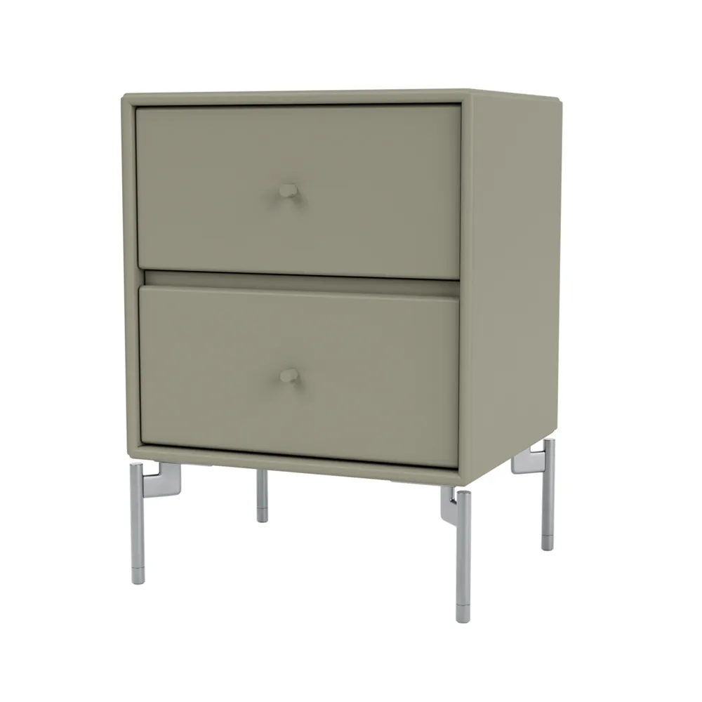 Drift bedside table, Fennel 144, chrome legs cm Montana