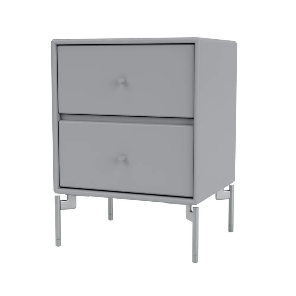 Drift bedside table, Graphic 100, chrome legs cm Montana