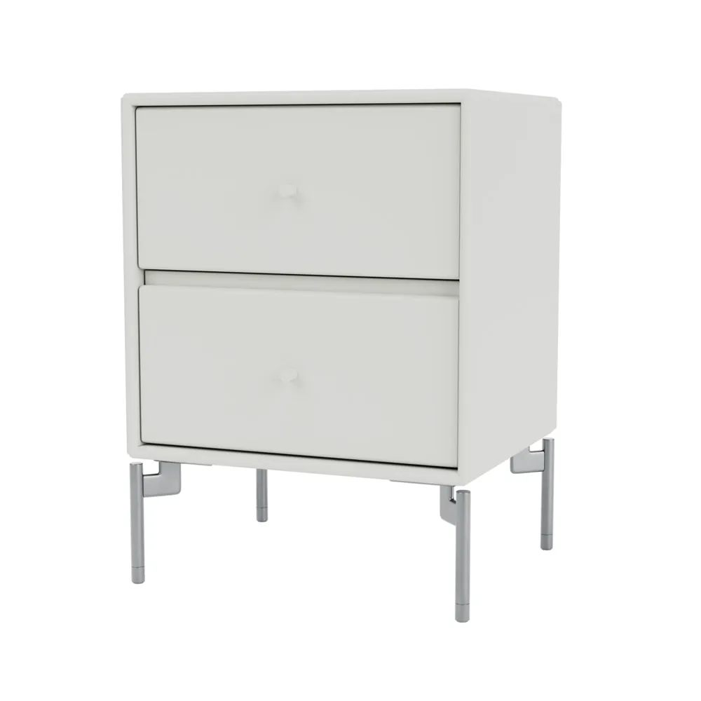 Drift bedside table, Nordic 09, chrome legs cm Montana