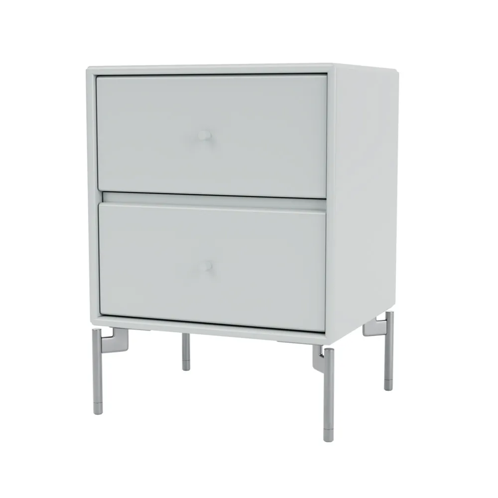 Drift bedside table, Oyster 156, chrome legs cm Montana