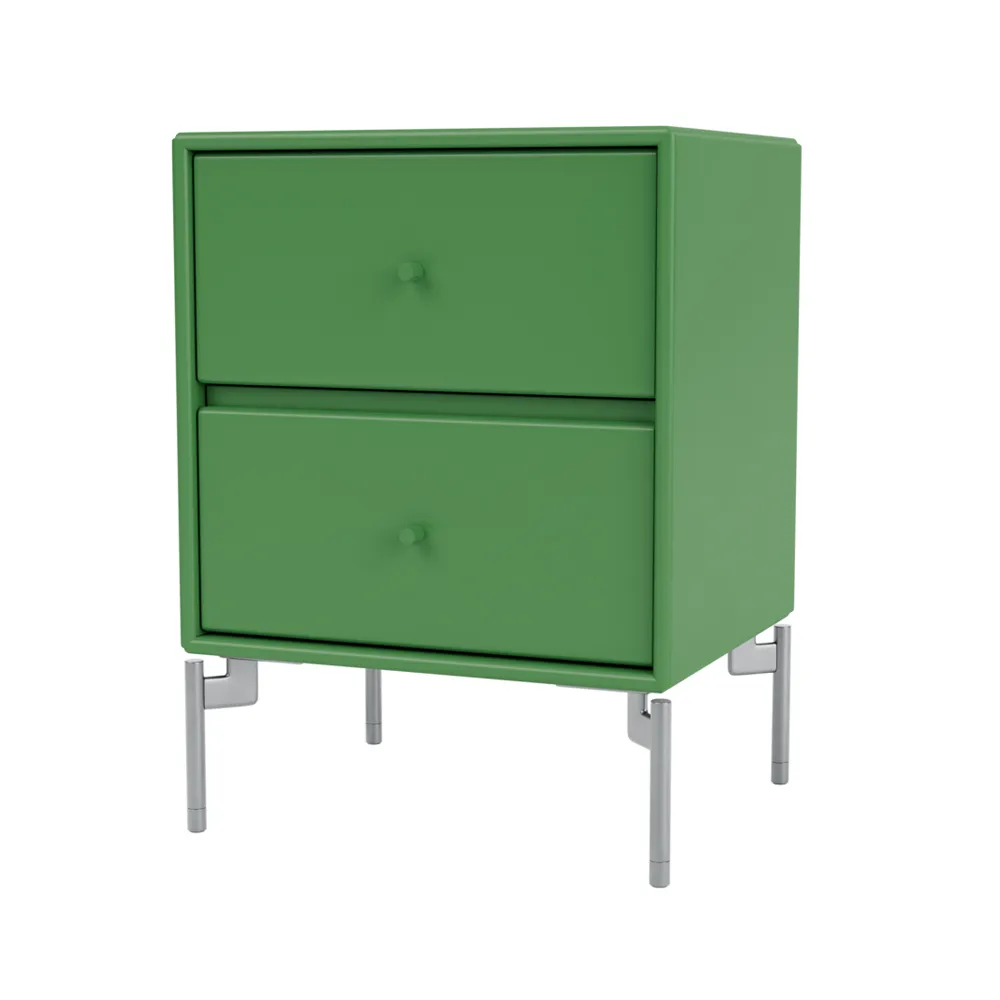 Drift bedside table, Parsley 152, chrome legs cm Montana