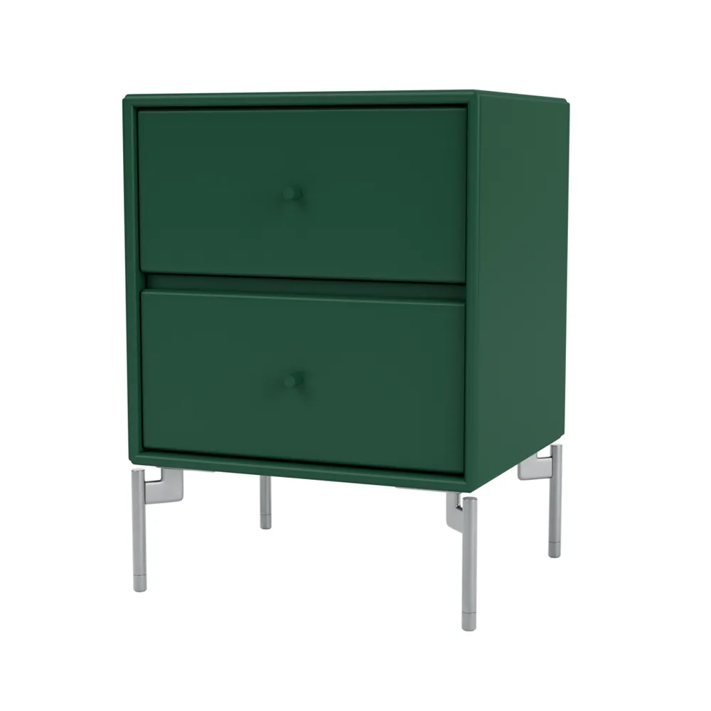 Drift bedside table, Pine 136, chrome legs cm Montana
