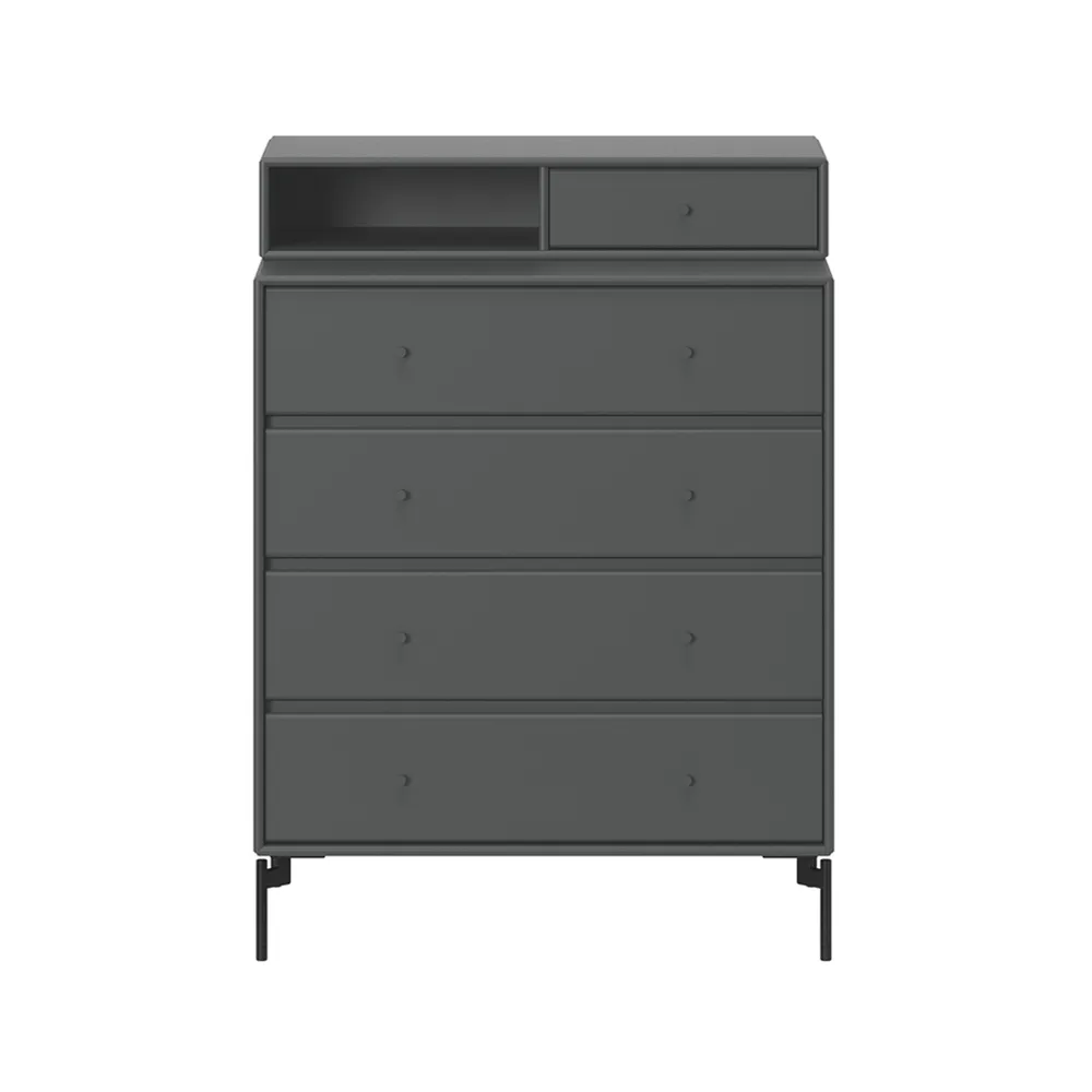 Keep dresser, Anthracite 04-black lacquered leg Montana