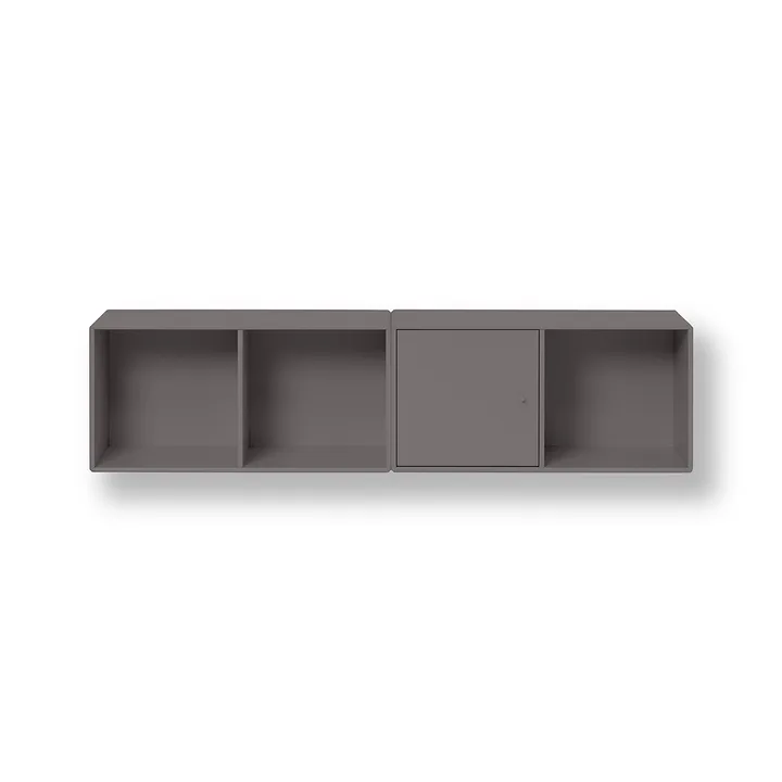 Line shelf module wall hung 1 door - Coffee 35 - Montana