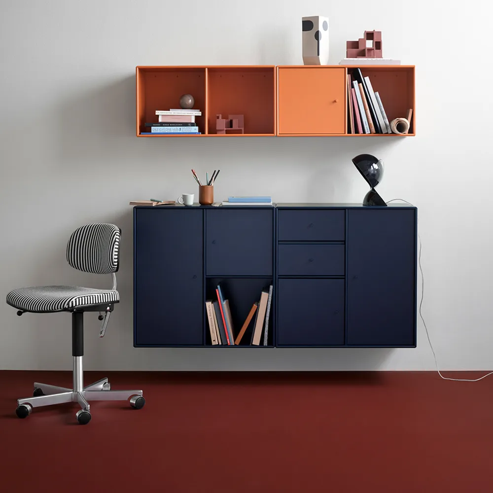 Line shelf module wall hung 1 door, Fennel 144 Montana