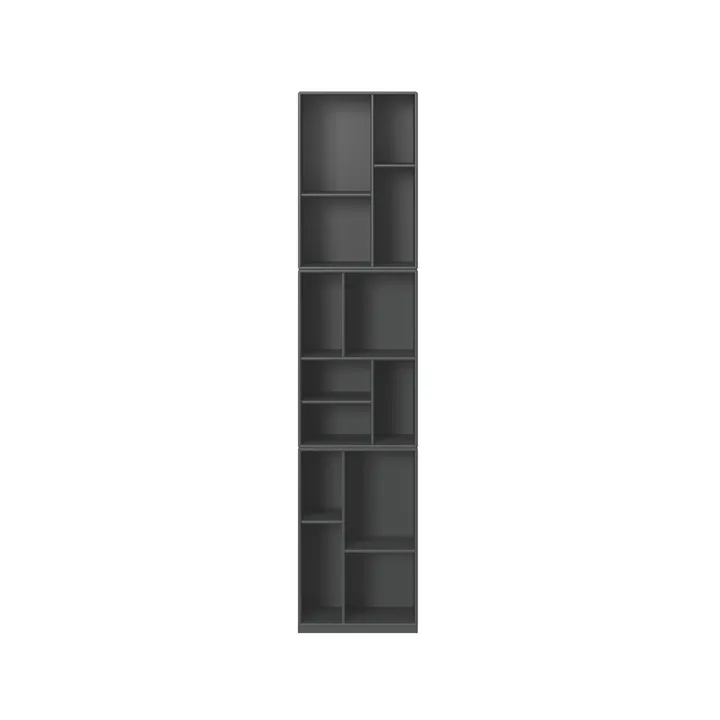 Loom bookshelf - Anthracite 04 with 3 cm base - Montana