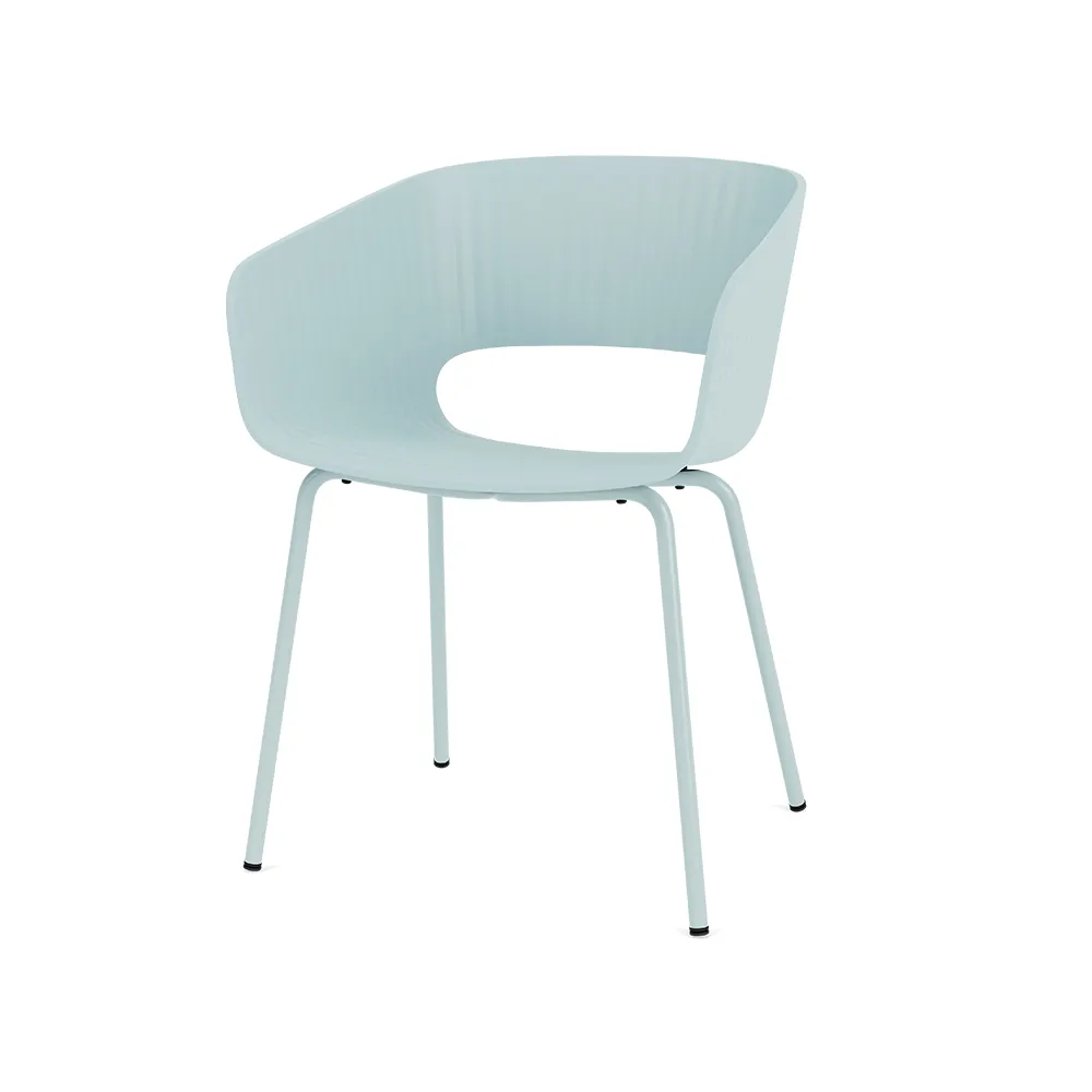 Marée 401 chair, Flint 148 legs lacquered metal Montana