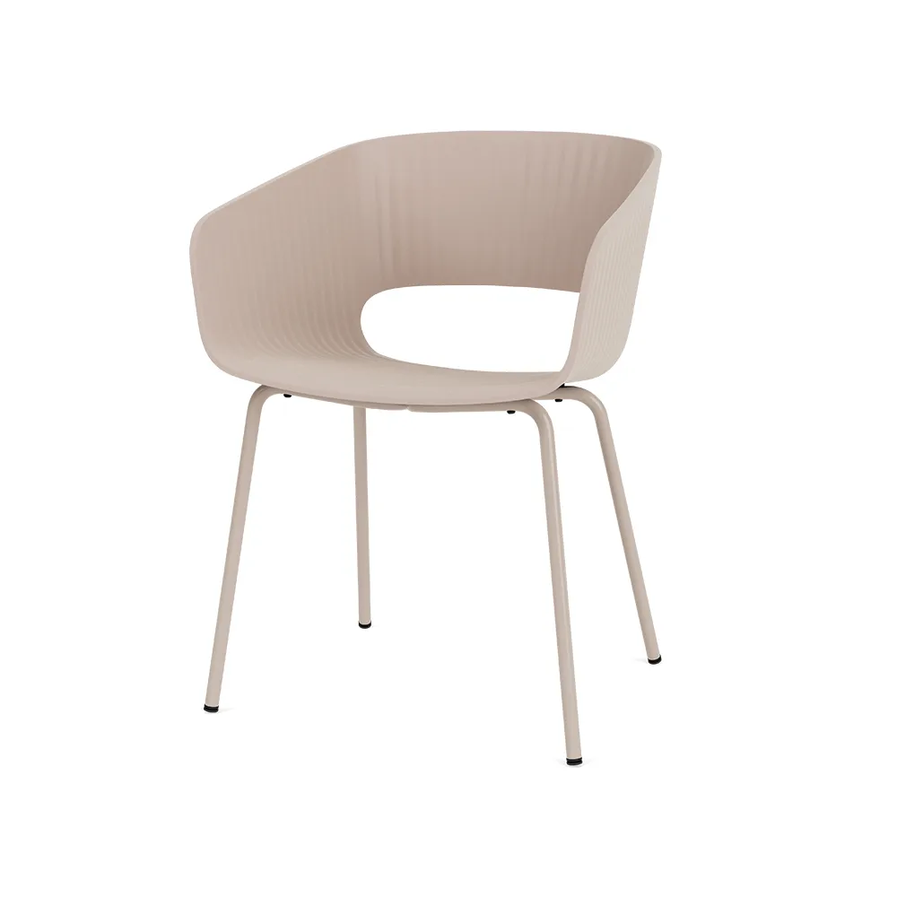 Marée 401 chair, Mushroom lacquered metal legs Montana