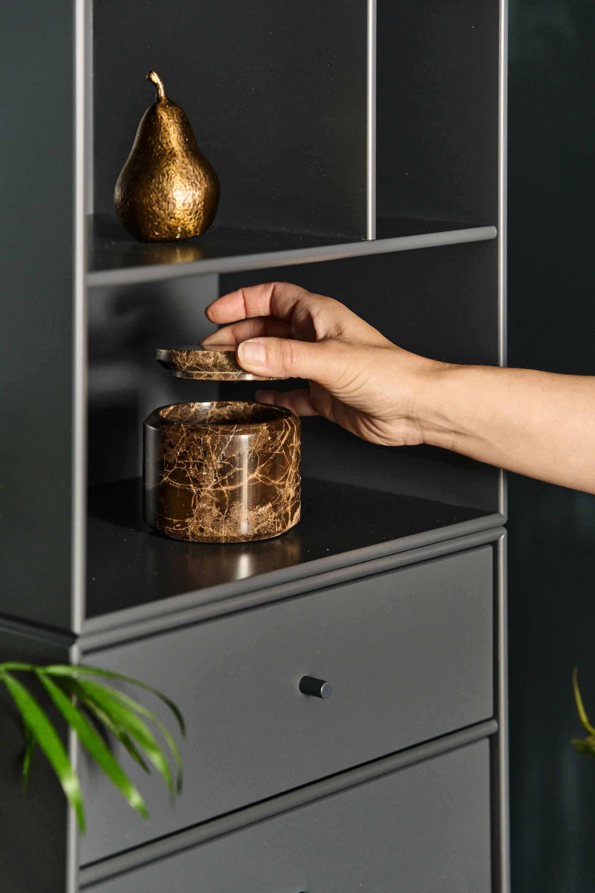 Montana Mini 1302 shelf module, Anthracite 04. with shelf Montana