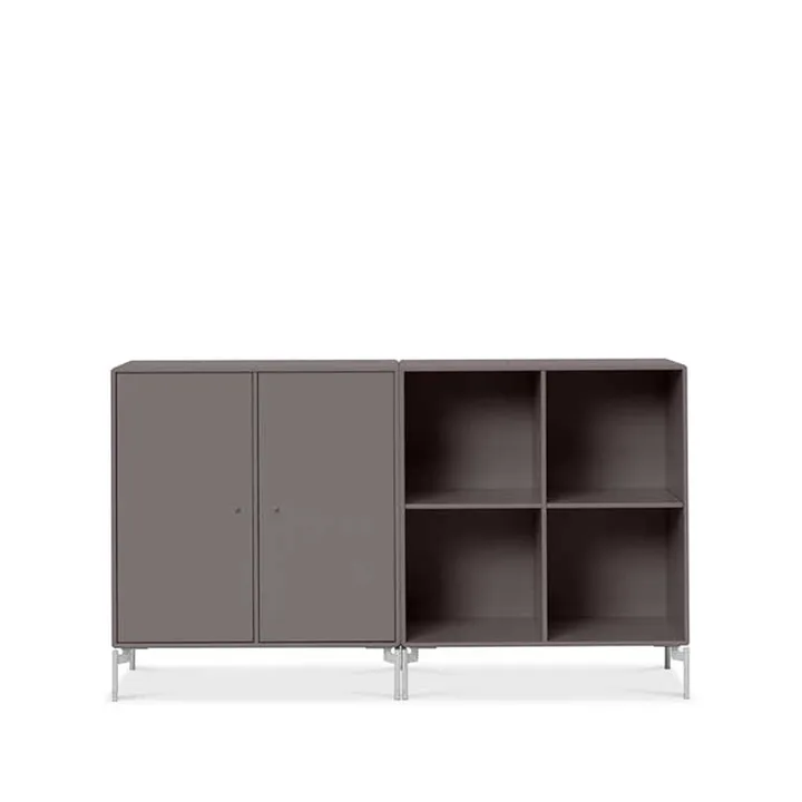Pair side table - Coffee 35, chrome legs - Montana
