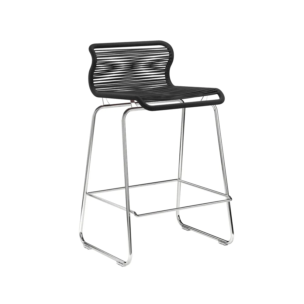 Panton One kitchen barstool, Clark, stainless steel Montana
