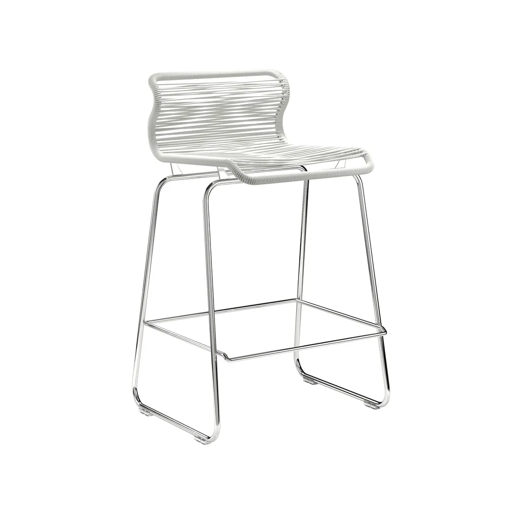 Panton One kitchen barstool, Duke, stainless steel Montana