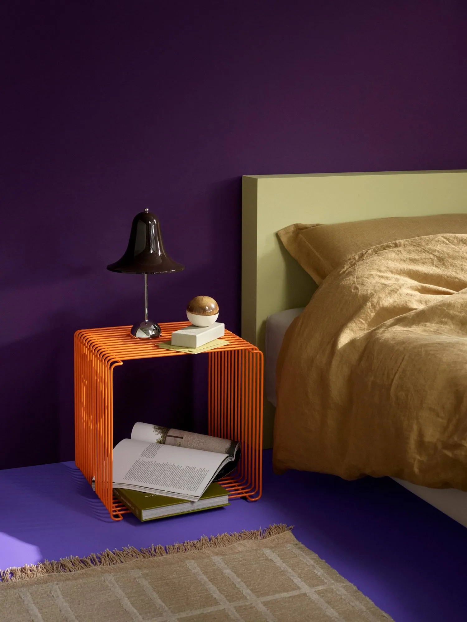Panton Wire Single shelf 34,8x34,8x34,8 cm, Tangerine Montana