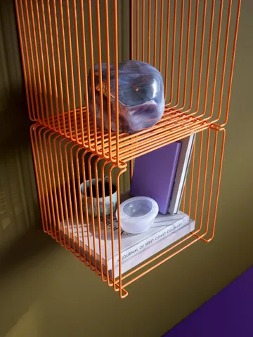 Panton Wire Single shelf 34,8x34,8x34,8 cm - Tangerine - Montana