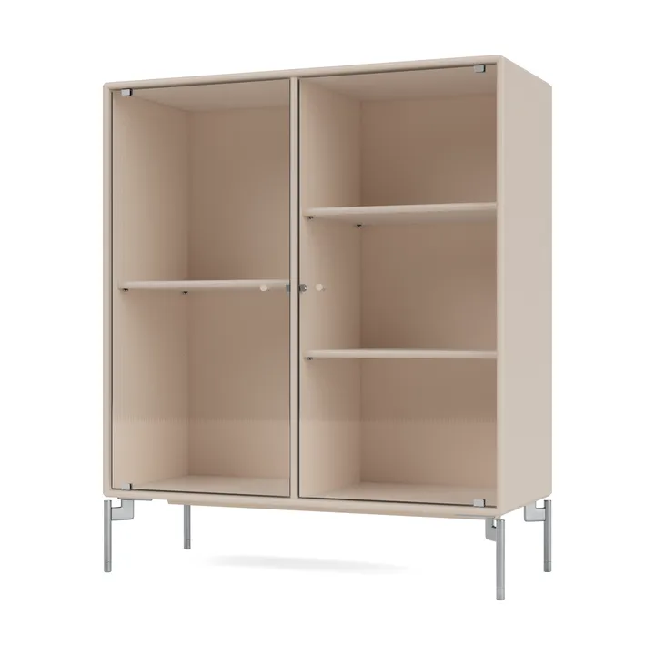 Ripple II display cabinet 69.6x82.2x30 cm - Clay-legs chrome - Montana