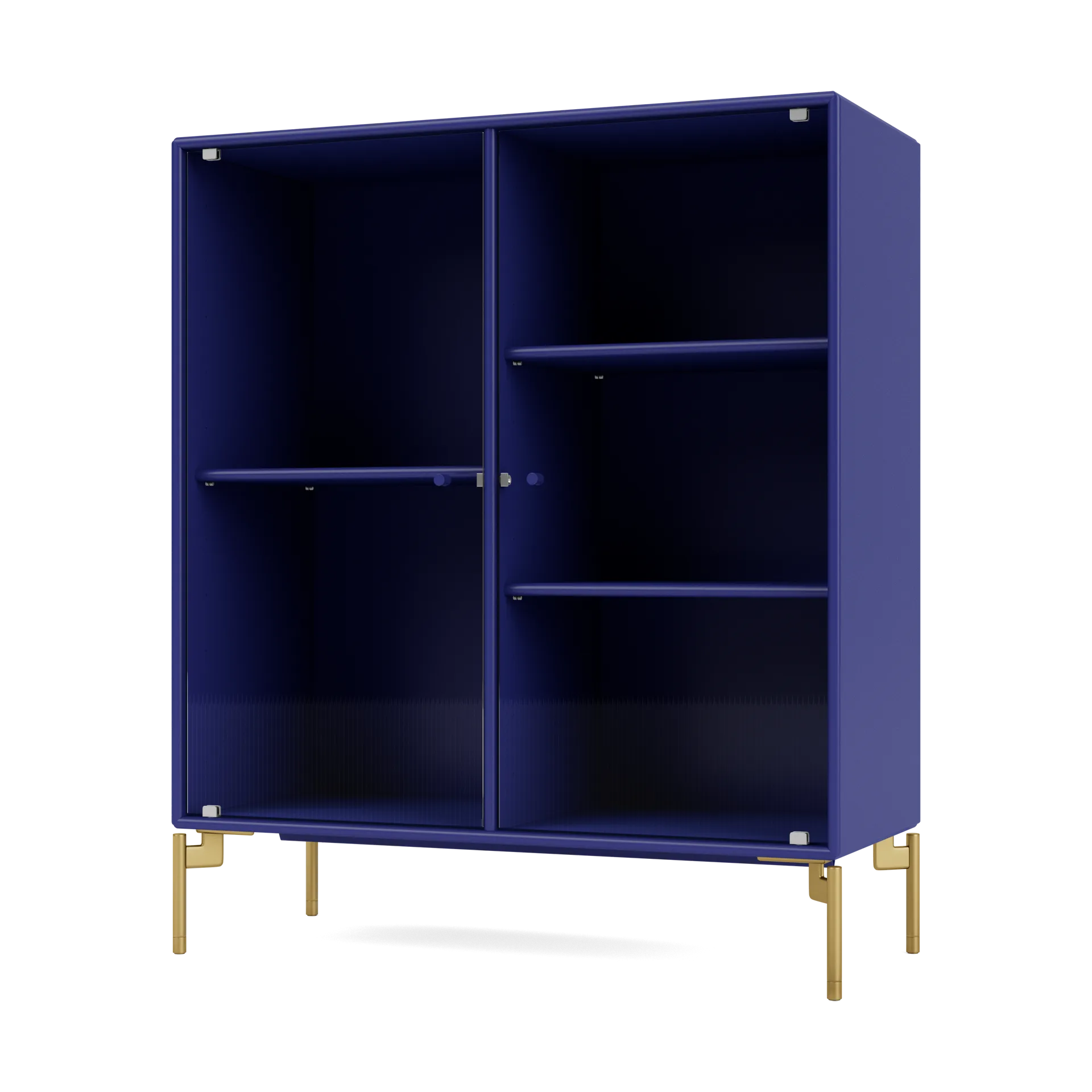 Ripple II display cabinet 69.6x82.2x30 cm, Monarch-legs brass Montana