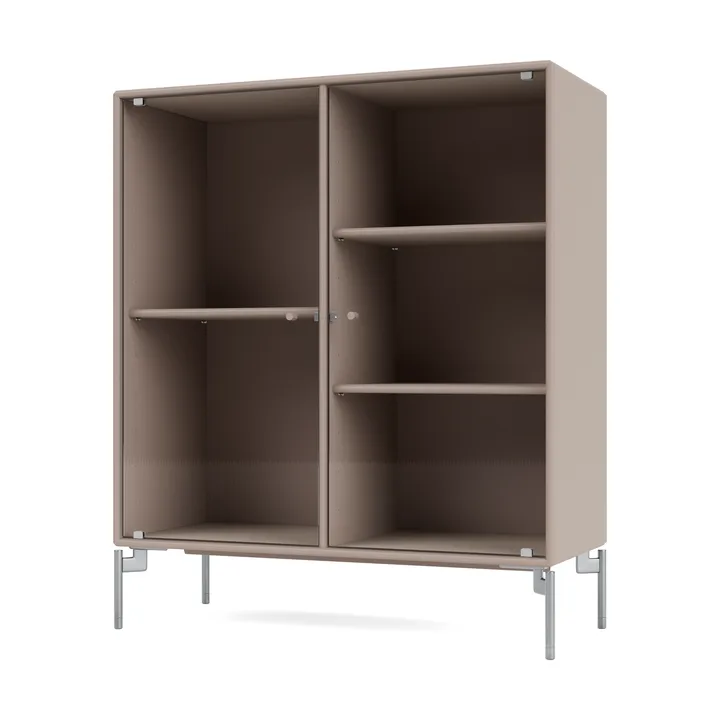 Ripple II display cabinet 69.6x82.2x30 cm - Mushroom-legs chrome - Montana