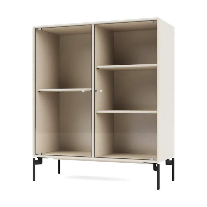 Ripple II display cabinet 69.6x82.2x30 cm - Oat-legs black - Montana
