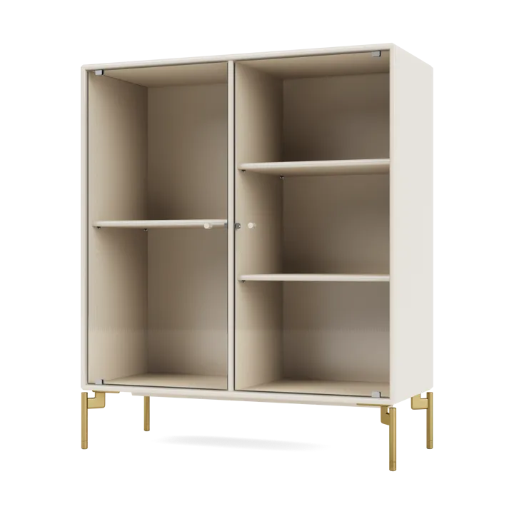 Ripple II display cabinet 69.6x82.2x30 cm - Oat-legs brass - Montana