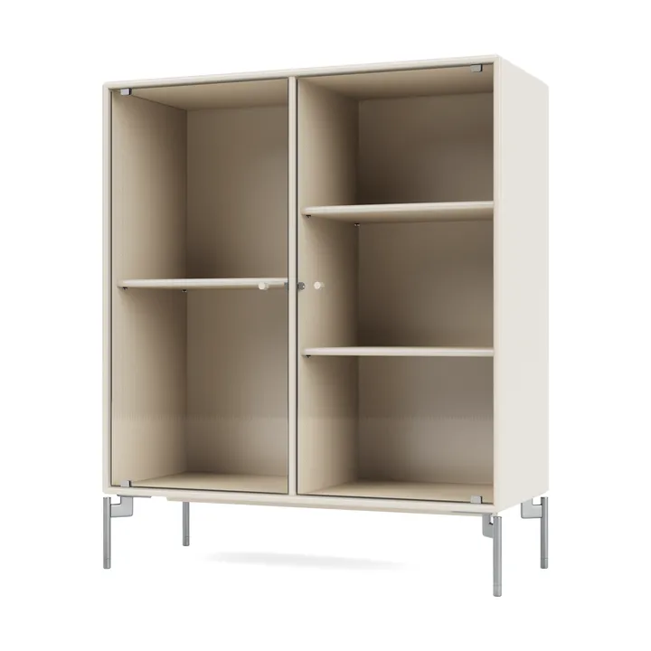 Ripple II display cabinet 69.6x82.2x30 cm - Oat-legs chrome - Montana