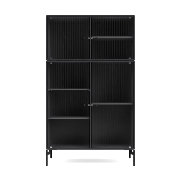 Ripple III display cabinet 69.6x117.6x38 cm - Anthracite-legs black - Montana