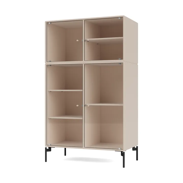 Ripple III display cabinet 69.6x117.6x38 cm - Clay-legs black - Montana