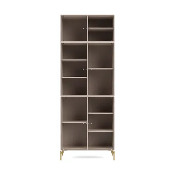 Ripple IV display cabinet 69.6x187.2x38 cm - Clay-legs brass - Montana