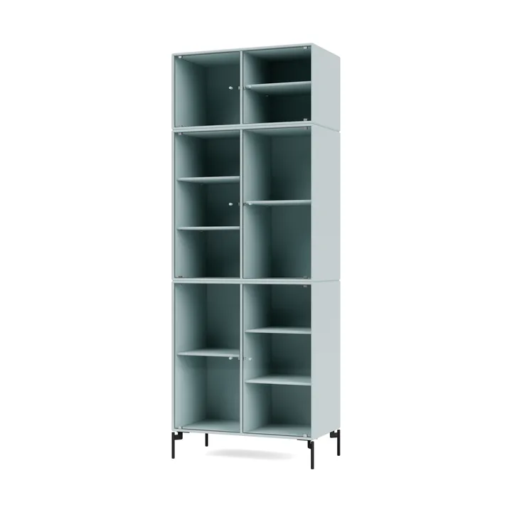 Ripple IV display cabinet 69.6x187.2x38 cm - Flint-legs black - Montana
