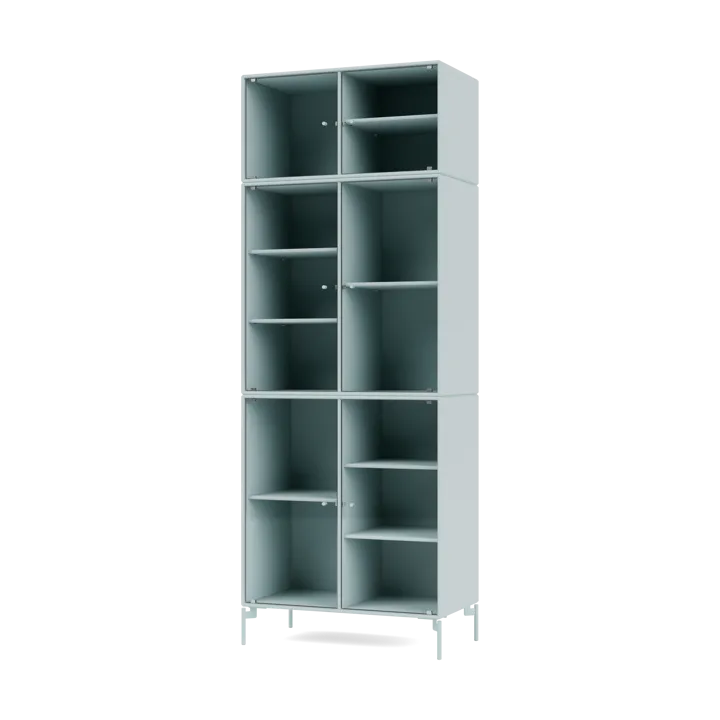 Ripple IV display cabinet 69.6x187.2x38 cm - Flint-legs legs - Montana